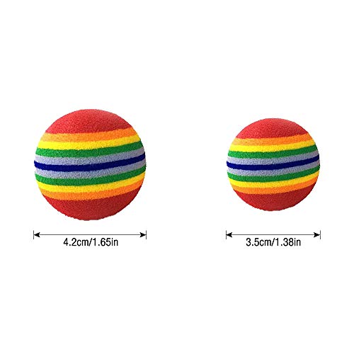YeenGreen Gatos de la Pelota de Juguete, 20PCS Pelota Gatos Juguete Bola de Esponja Pelota Juguete Gato de Espuma Suave, para Perros y Gatos Funny Gato Bola para Jugar Entrenar al Gato