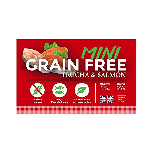 YERBERO Nature Razas Mini Grain Free Salmon, 2 uds de 3kg de alimento sin Cereales para Perros de Razas Mini con 15% de Ahorro.