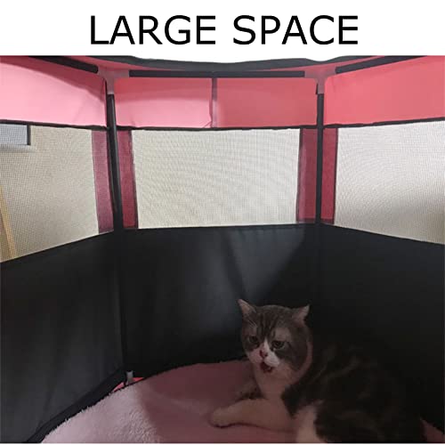 YHWD Caja ProduccióN Gatos Embarazo para Mascotas Medio Abierta, Mascotas con Pared De Resina Jaula para Perros Y Gatos, Sala De Partos Y Carpa Al Aire Libre,Gris,S