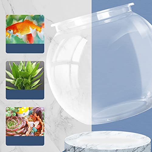 YIFEI2013-SHOP acuarios Esquema de pez de Colores Transparente de Escritorio Tanque de Peces Ornamental Creativo Tanque de Tortuga pequeña Tortuga de Tortuga Aquarium peceras (Size : 6.69IN)