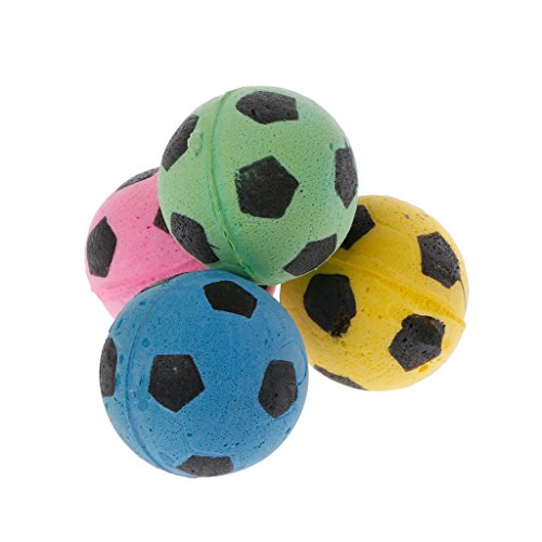 YIFEIJIAO, 20 Piezas de Pelota de Goma EVA sin Ruido para Gatos, Pelotas de fútbol de Espuma Suave para Juguetes para rascar Gatos