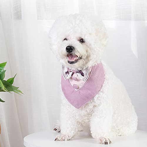 Yinuoday Pañuelo para Perro Pañuelo para Perro Pañuelo Triangular para Perro Pañuelo para Cabeza Triangular con Lazo Bonito Pañuelo Triangular para Perros Pequeños Medianos Cachorros Gatos