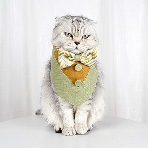 Yinuoday Pañuelo para Perro Pañuelo para Perro Pañuelo Triangular para Perro Pañuelo para Cabeza Triangular con Lazo Bonito Pañuelo Triangular para Perros Pequeños Medianos Cachorros Gatos
