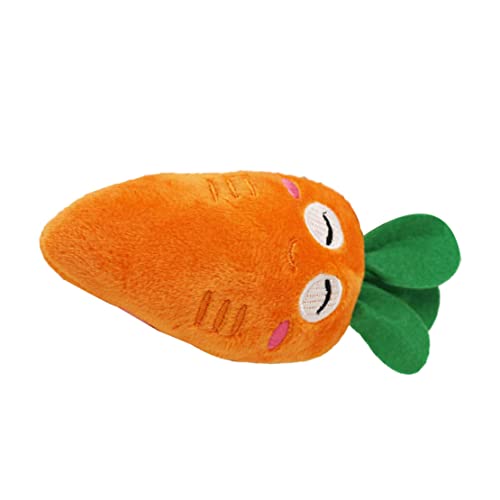 yisily 1 Paquete Cachorro Chirrido Peluche Juguetes De Zanahoria Lindo Juguetes para Perros De Peluche para Mascotas Pequeñas