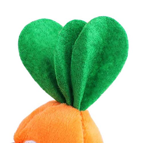 yisily 1 Paquete Cachorro Chirrido Peluche Juguetes De Zanahoria Lindo Juguetes para Perros De Peluche para Mascotas Pequeñas