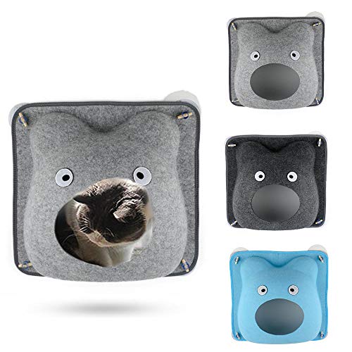 YITON Hamaca De Gato Color Azul Lindo Gato Cueva Cama Mascota Ventana Cama Gato Ventana Percha Gato Hamaca Asiento De Ventana para Gatos 1Uds