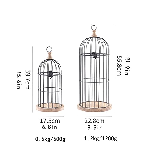 YIXIN2013SHOP Jaula de Vuelo de Hierro Arte Hogar Sala de Estar Vino Armario Decoración Retro Pájaro Jaula Verde Planta Decoración Adecuado for Pequeñas Pájaros Jaula para Pájaros (Size : Large)