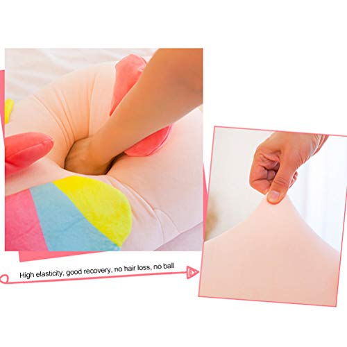 Yolluu Juguete suave de unicornio, para niños, diseño de unicornio de terciopelo, peluche de peluche de peluche de color suave con cola de arco iris, regalo para niñas