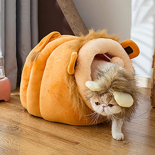 YOULIER Cama de gato extraíble Casa de perrera Cama de perro Nido de mascotas Tienda de gato Perro perrera Casa Cojín Sofá Cama Casa de Gato Cama Mascota S Vaca