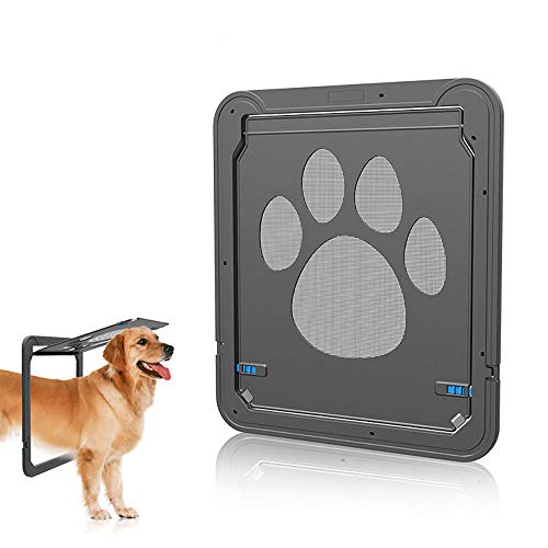 YTLJJ Puerta para Gatos Gatera Mascotas Puerta para Gato Corredera Mosquitera Giratoria Puerta De Pantalla para Mascotas Puerta Magnética Cierre Automática para Perros para Perros,Cachorros,Gatos,L