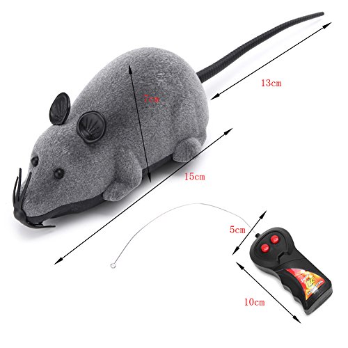 YU-HELLO _Ratón de ratas inalámbrico con control remoto en movimiento ratones electrónicos mascotas gato jugando juguetes