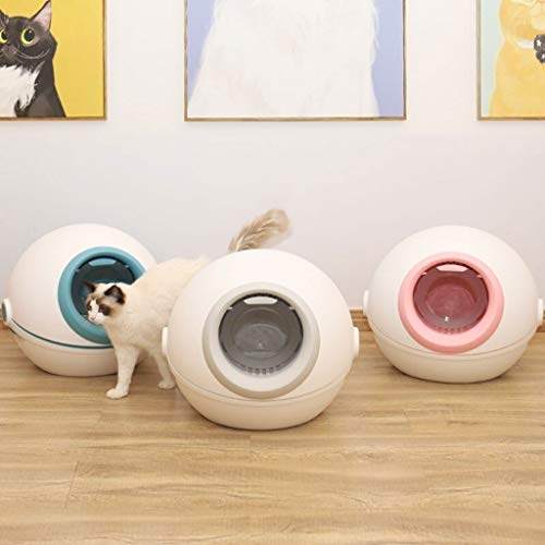 Yuanjiashop Arenero Gatos Inteligente Redondo Automático Cat Inodoro Gran Espacio Pet Pet Trash Cat Cat Pet Supplies Multicolor Disponible Caja De Arena (Color : Blue)