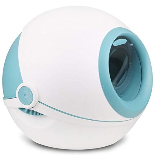Yuanjiashop Arenero Gatos Inteligente Redondo Automático Cat Inodoro Gran Espacio Pet Pet Trash Cat Cat Pet Supplies Multicolor Disponible Caja De Arena (Color : Blue)