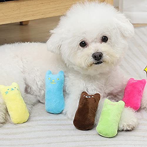 Yudanny 5 Piezas de Juguete de Mordedor de Dientes de Gatito Juguete de Peluche de Gato para Moler Los Dientes