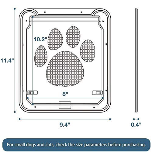 YUEBAOBEI Puerta para Perros Gatera,Magnética Pantalla Ventana Puerta Aleta con Cierre Automático para Gato Y Perro Pequeño,para Puerta Pequeña para Perros Y Gatos(24X29cm)