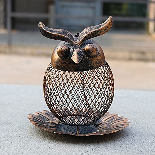YUPVM Nueva lámpara colgante de hierro forjado con búhos y pájaros, comedor, para jardín, patio trasero, decoración de jaula de pájaros, accesorios de regalo
