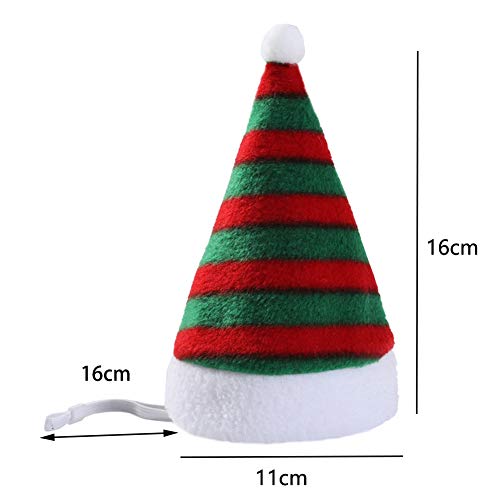 Yusea Gorro de peluche para mascotas, Papá Noel, Navidad, gato, perro, invierno, cálido, para Navidad, fiesta, decoración, divertido y dulce