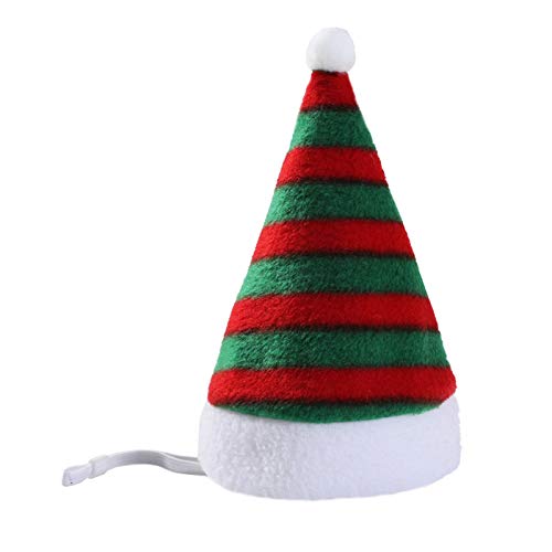 Yusea Gorro de peluche para mascotas, Papá Noel, Navidad, gato, perro, invierno, cálido, para Navidad, fiesta, decoración, divertido y dulce
