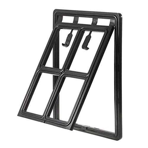 YZWHKJ Gatera Perro Gato Cerradura de la Puerta del Gato del Perro casero de la Puerta for Mascotas Camino Puerta Puerta electromagnética Gateras para Puertas (Color : Black, Size : 28x36cm)