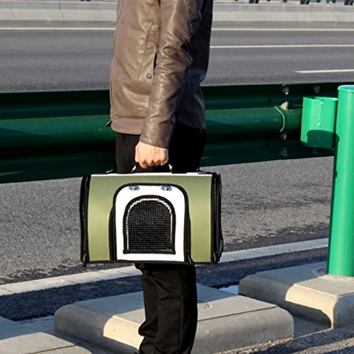 ZHJYDD Llevar Travel Pet Dog Bag Pet Trolley Funda Cat Bag Dog Carrier Cat Bag Bolsa de perro (Color : Green, Size : Small)