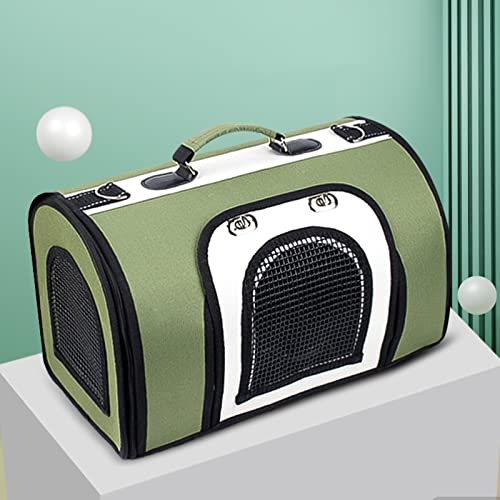 ZHJYDD Llevar Travel Pet Dog Bag Pet Trolley Funda Cat Bag Dog Carrier Cat Bag Bolsa de perro (Color : Green, Size : Small)