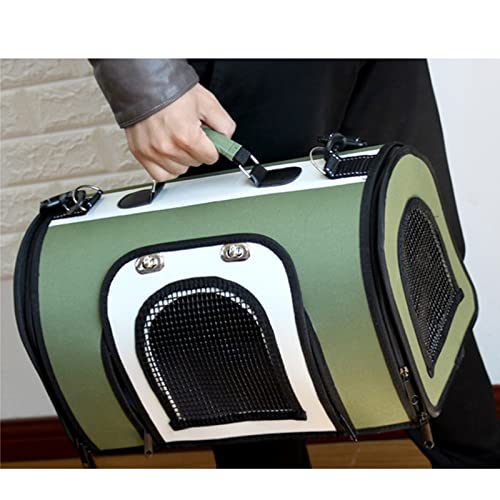 ZHJYDD Llevar Travel Pet Dog Bag Pet Trolley Funda Cat Bag Dog Carrier Cat Bag Bolsa de perro (Color : Green, Size : Small)