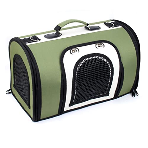 ZHJYDD Llevar Travel Pet Dog Bag Pet Trolley Funda Cat Bag Dog Carrier Cat Bag Bolsa de perro (Color : Green, Size : Small)