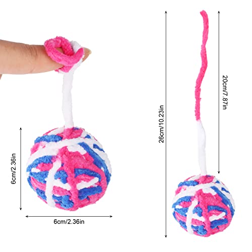 ZHOUSTOU 3piezas Pelota Juguete Para Gatos Pelota Peluche Sonidos Susurrantes Pelota Gato Peluche Pelota Inteligente Para Gatos Con Campana Cuerda para AutoocupacióN Contra Aburrimiento (Colorido)