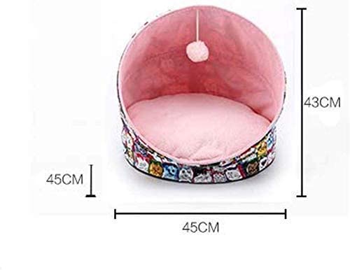 ZHWDD Cerrado Cerrado PERRONAS Cat DORMENTO BAJO DE DORMADOR Pet Fusion Cozy DESIGNA DE CUERTAMENTO PEQUEÑO Gatos PEQUEÑOS Rosa qujunji
