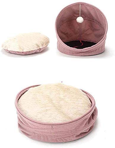 ZHWDD Cerrado Cerrado PERRONAS Cat DORMENTO BAJO DE DORMADOR Pet Fusion Cozy DESIGNA DE CUERTAMENTO PEQUEÑO Gatos PEQUEÑOS Rosa qujunji
