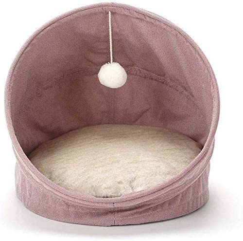 ZHWDD Cerrado Cerrado PERRONAS Cat DORMENTO BAJO DE DORMADOR Pet Fusion Cozy DESIGNA DE CUERTAMENTO PEQUEÑO Gatos PEQUEÑOS Rosa qujunji