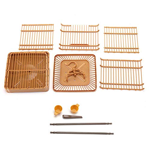ZIYUMI Bird Feeding Cage Breathable Bird Parrot Transport Cage Retro Square Ostrich Cage for Small Birds