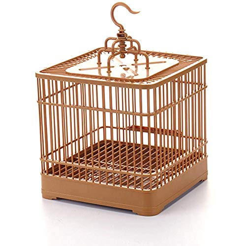 ZIYUMI Bird Feeding Cage Breathable Bird Parrot Transport Cage Retro Square Ostrich Cage for Small Birds