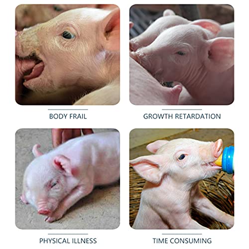 ZOUD Alimentador de leche de cordero, botella de leche de leche, cubo de enfermería automático dispositivo de lactancia veterinaria con 6 pezones de silicona Botella de lactancia de cordero