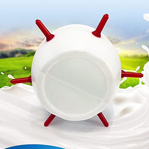 ZOUD Alimentador de leche de cordero, botella de leche de leche, cubo de enfermería automático dispositivo de lactancia veterinaria con 6 pezones de silicona Botella de lactancia de cordero