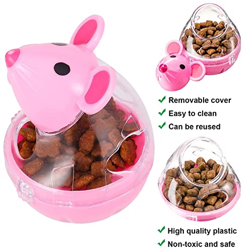 ZRWLZT Comederos Interactivos Gatos Juguetes para Gatos Interactivos Juguete de la Golosina del Gato Juguete Inteligente para Gatos, Bolas Educativos de Pelota Dispensadora de Comida, 2 Piezas