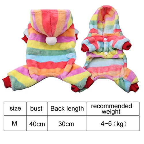 ZSWQ Suéter Del Perro Del Gato Del Animal Doméstico Sueter Para Mascota Gato o Perro Mascota Cachorro Gato Abrigo Cálido Suéteres De Invierno Para Adecuado Para Perros Pequeños y Medianos(m Arco Iris)