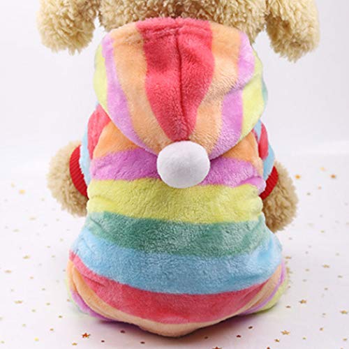 ZSWQ Suéter Del Perro Del Gato Del Animal Doméstico Sueter Para Mascota Gato o Perro Mascota Cachorro Gato Abrigo Cálido Suéteres De Invierno Para Adecuado Para Perros Pequeños y Medianos(m Arco Iris)