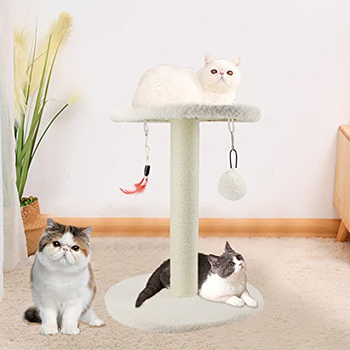 Zubita Árbol para Gatos, Grande Rascador de Gatos Árbol Rascador Torre de Escalada árbol para Gatos Juguetes de Sisal Natural para Gatos de Interior Que Juegan, se Relajan y Duermen