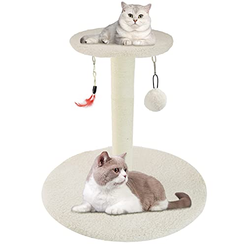 Zubita Árbol para Gatos, Grande Rascador de Gatos Árbol Rascador Torre de Escalada árbol para Gatos Juguetes de Sisal Natural para Gatos de Interior Que Juegan, se Relajan y Duermen