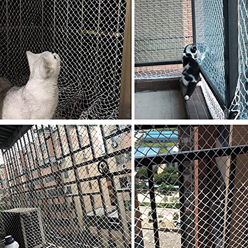ZWYSL Red de Seguridad para Niños Alta Resistencia Redes para Gatos Red Decorativa de Cuerda Red Cerca Nylon Blanca para Ventana Balcón Escaleras Protección Infantil