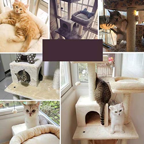 zxb-shop Tabla de rascar para Gatos Gato de Lujo del árbol de Scratch Mensaje Escalada Torre Juego Marco Fuentes del Gato del Gato Exquisito Hemming Columpio Postes rascadores para Gatos