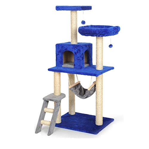 zxb-shop Tabla de rascar para Gatos Gato de Lujo del árbol de Scratch Mensaje Escalada Torre Juego Marco Fuentes del Gato del Gato Exquisito Hemming Columpio Postes rascadores para Gatos