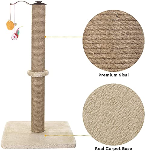 zxb-shop Tabla de rascar para Gatos Gato rasguño Poste, raspador de Garra de Gato Giratorio de 360 ​​Grados con Pelota Colgante, Muebles de Gato, Peluche Suave Suave Postes rascadores para Gatos