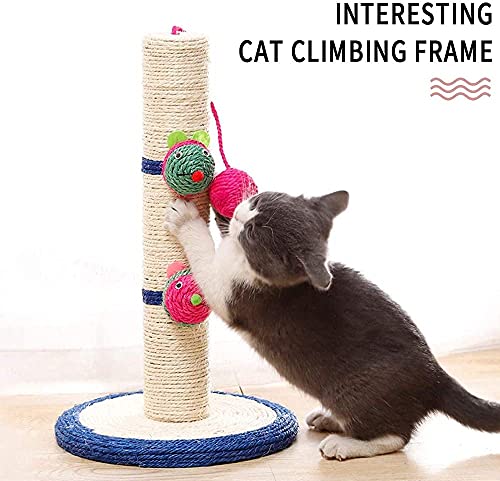 zxb-shop Tabla de rascar para Gatos Rasguño Post Cat Tower Tower con Bola Colgante Cat Muebles de Marco de Escalada para la Cuerda sisal Duradera Corrido Poste para Gatos Postes rascadores para Gatos