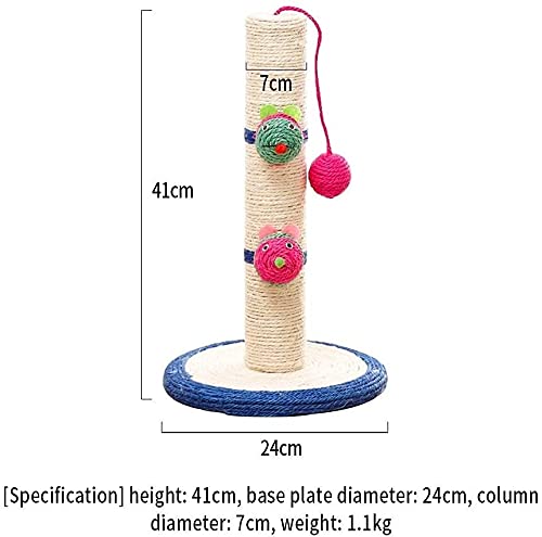 zxb-shop Tabla de rascar para Gatos Rasguño Post Cat Tower Tower con Bola Colgante Cat Muebles de Marco de Escalada para la Cuerda sisal Duradera Corrido Poste para Gatos Postes rascadores para Gatos