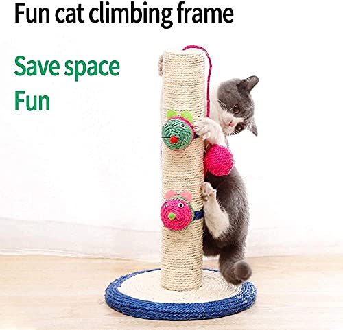 zxb-shop Tabla de rascar para Gatos Rasguño Post Cat Tower Tower con Bola Colgante Cat Muebles de Marco de Escalada para la Cuerda sisal Duradera Corrido Poste para Gatos Postes rascadores para Gatos