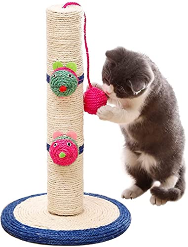 zxb-shop Tabla de rascar para Gatos Rasguño Post Cat Tower Tower con Bola Colgante Cat Muebles de Marco de Escalada para la Cuerda sisal Duradera Corrido Poste para Gatos Postes rascadores para Gatos