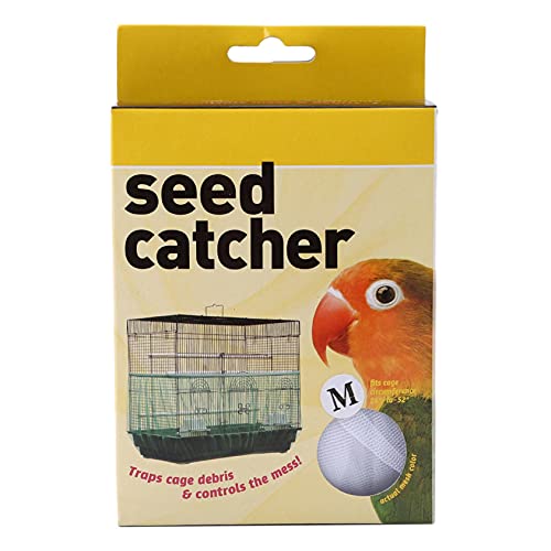 ZYYXB Cubierta para jaula de pájaros, malla de nailon, cubierta para jaula de pájaros, cubierta para jaula de pájaros, accesorios para jaula de pájaros, cubierta de jaula de loro, color blanco medio