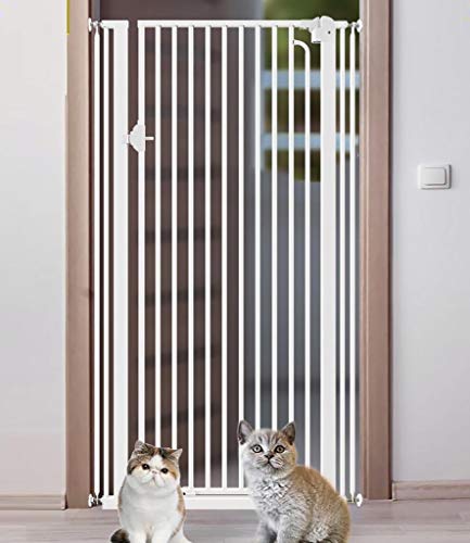 ZZRS Cerca de la Puerta del Gato Mascota Perro Mascota Barandilla de Interior casero Anti-Salto Aislamiento de la Cerca por 46cm del pequeño Gato de la Puerta Abierta, 3.5cm Gap, de 120 cm de Altura